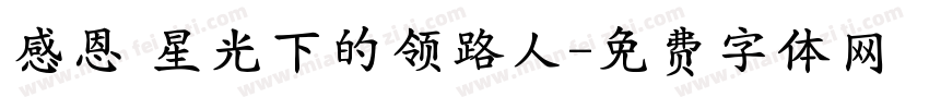 感恩 星光下的领路人字体转换
